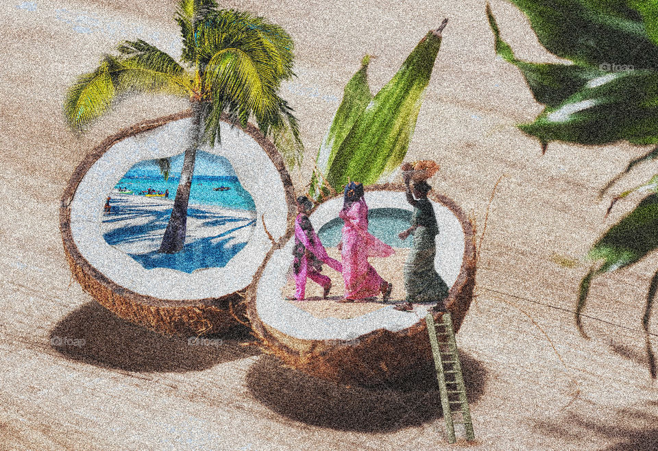 #coconut #tree #enviornment #people #manipulation #ps #adobe #photoshop #edits #3d #designgraphic  #DoubleExposure #effect