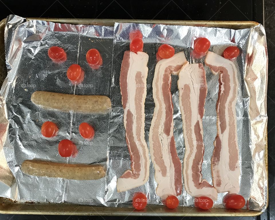 Sausage bacon breakfast 