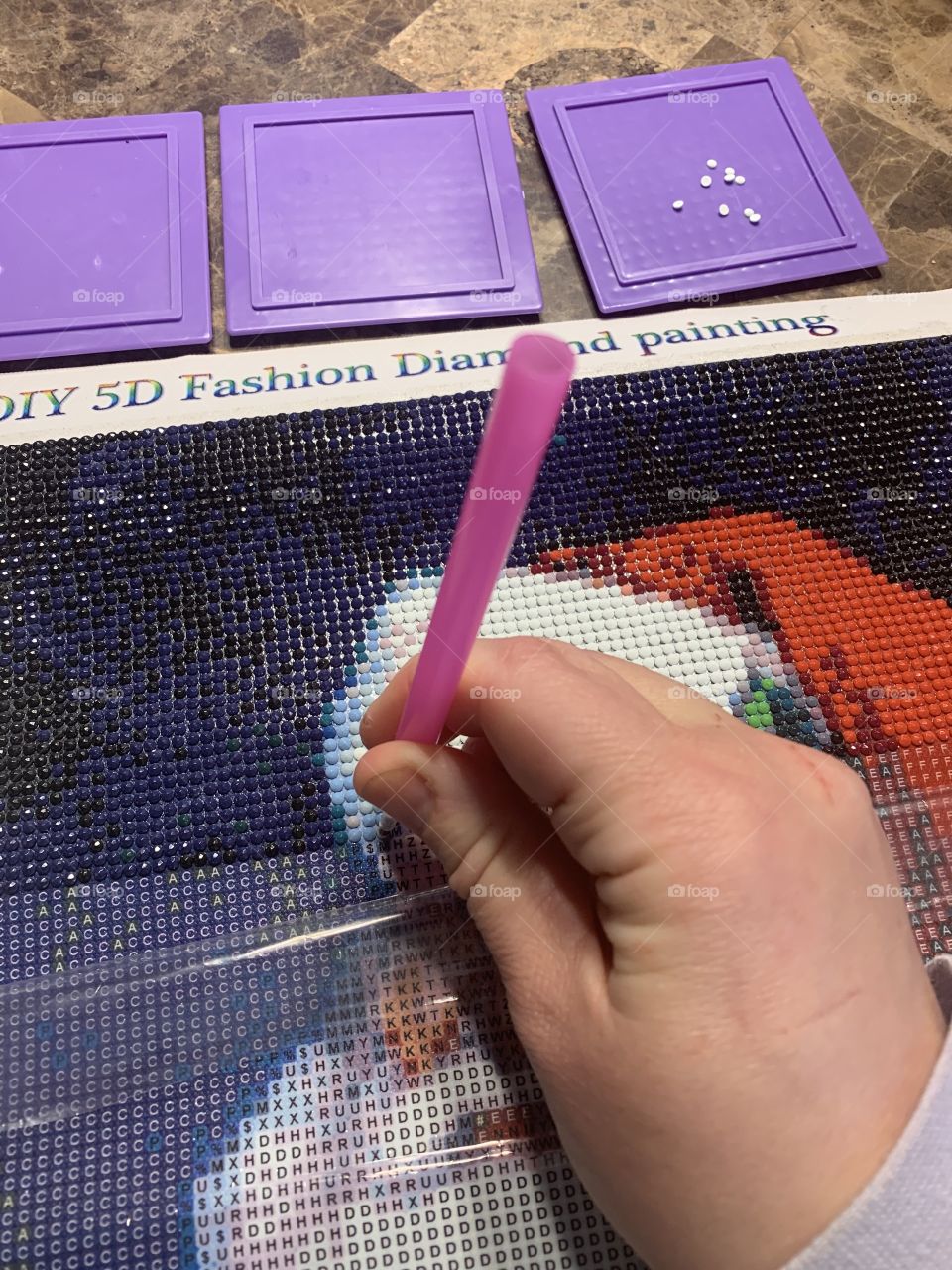 Doing a Christmas craft 