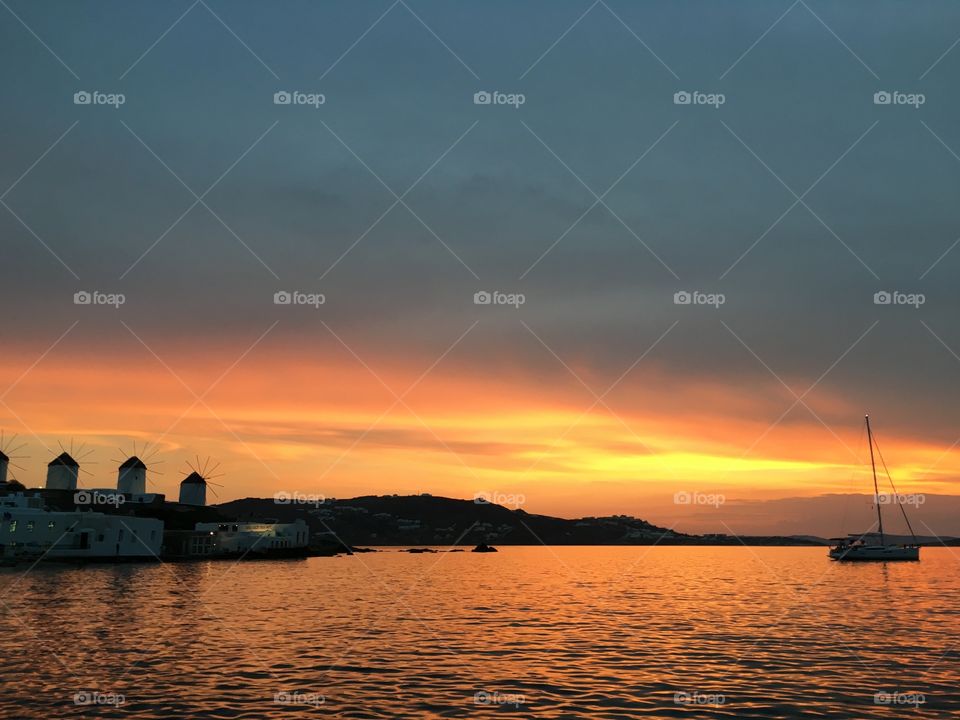 Sunset, Water, Dawn, Sea, Evening