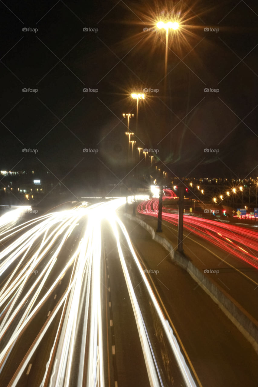 High way lights with long exposure 