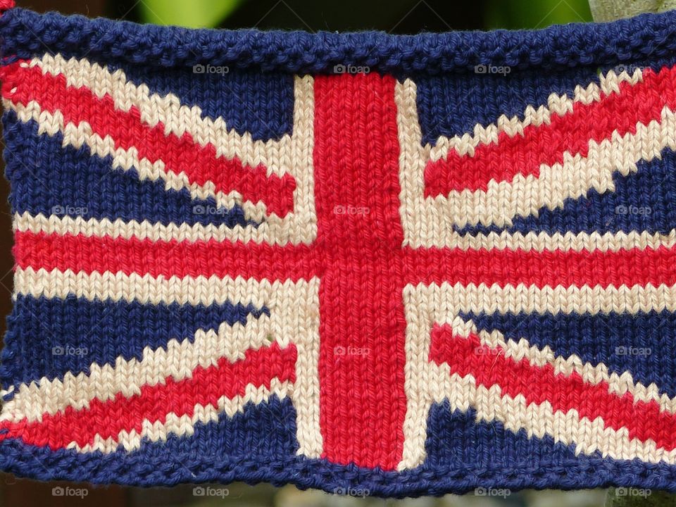 knitted union jack