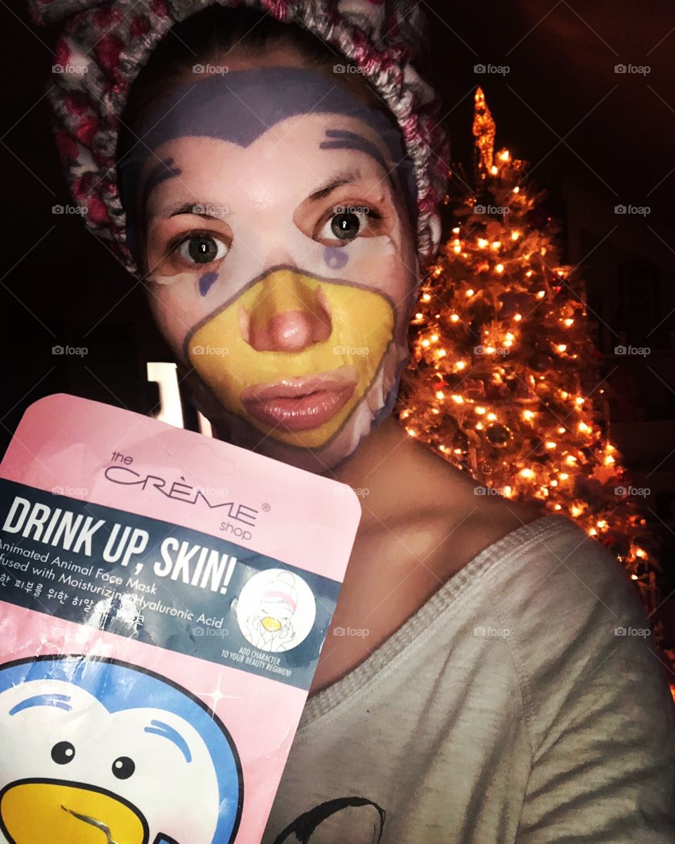 The Creme Shop is one of my favorite skincare lines.  Pic of me trying out their cute penguin hyaluronic hydrating mask during Christmas 2018.  Good Skincare products are essential to great skin.
