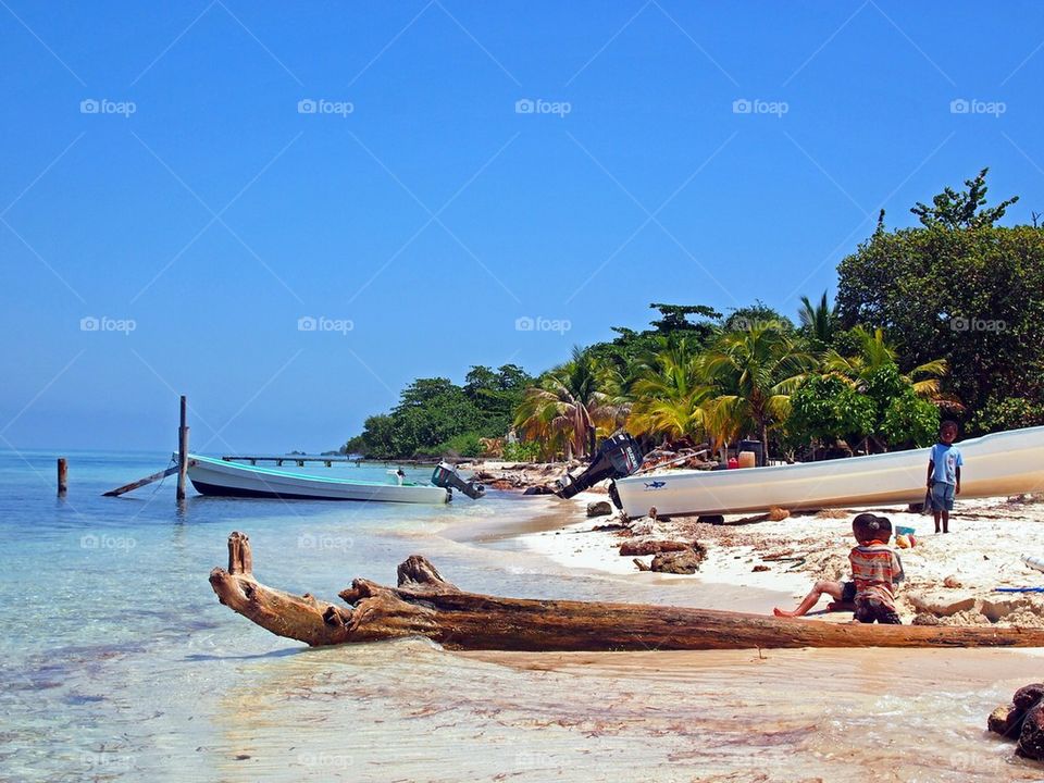 Beautiful day on the Caye in Belize
