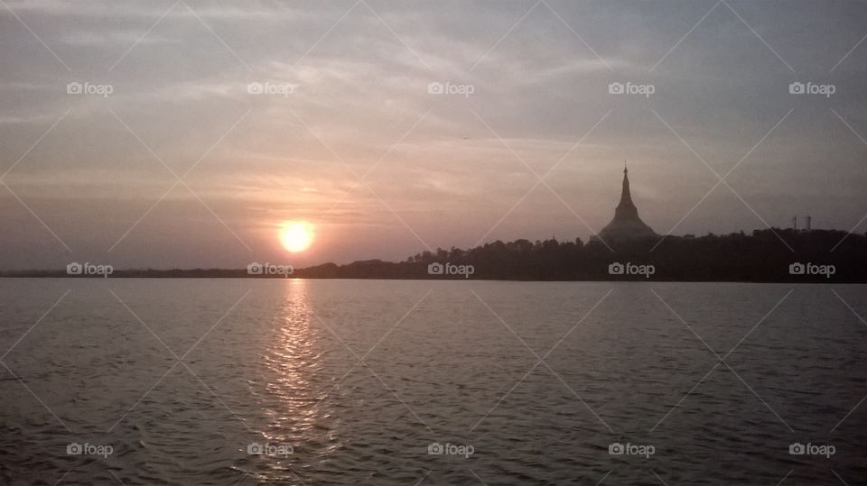 SunSet with temple