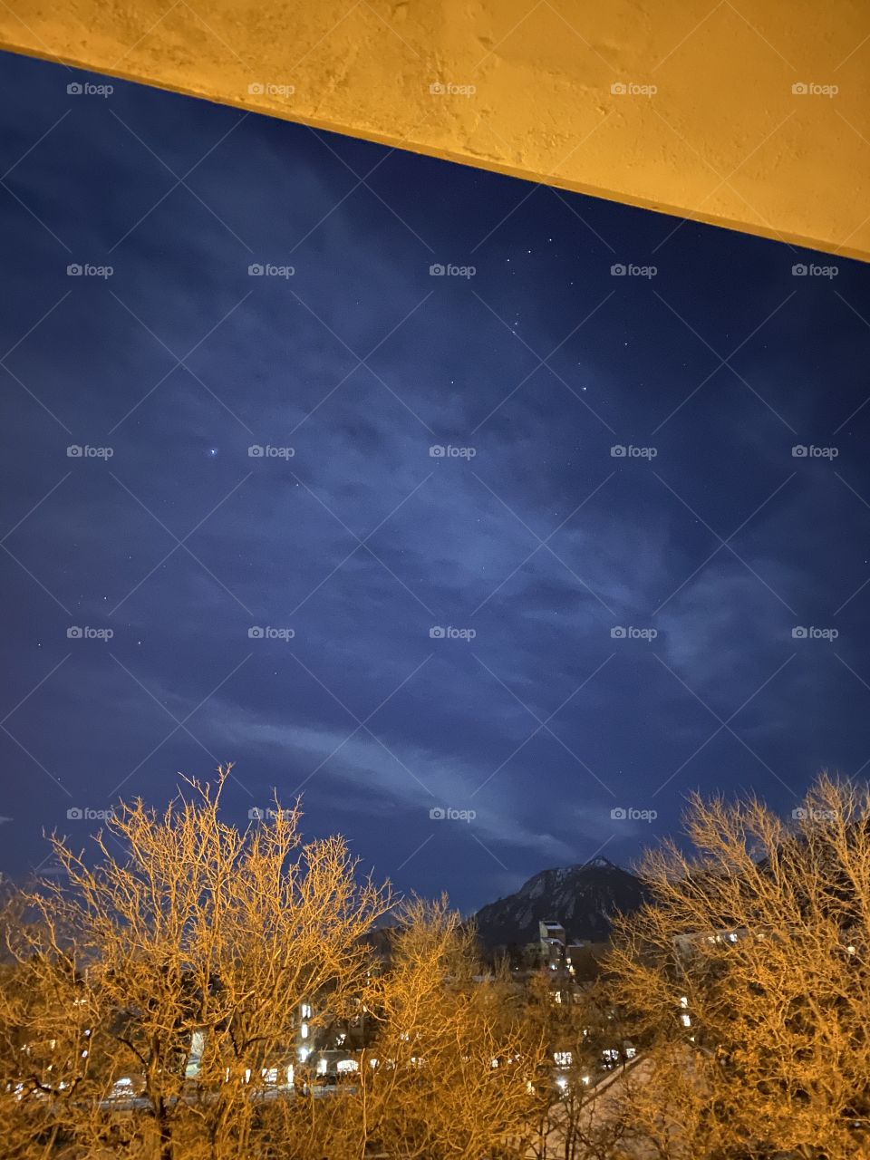 Peaceful night in Boulder, CO