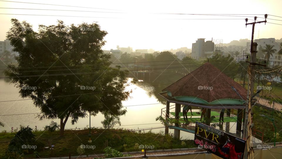 lovely sun shade on water