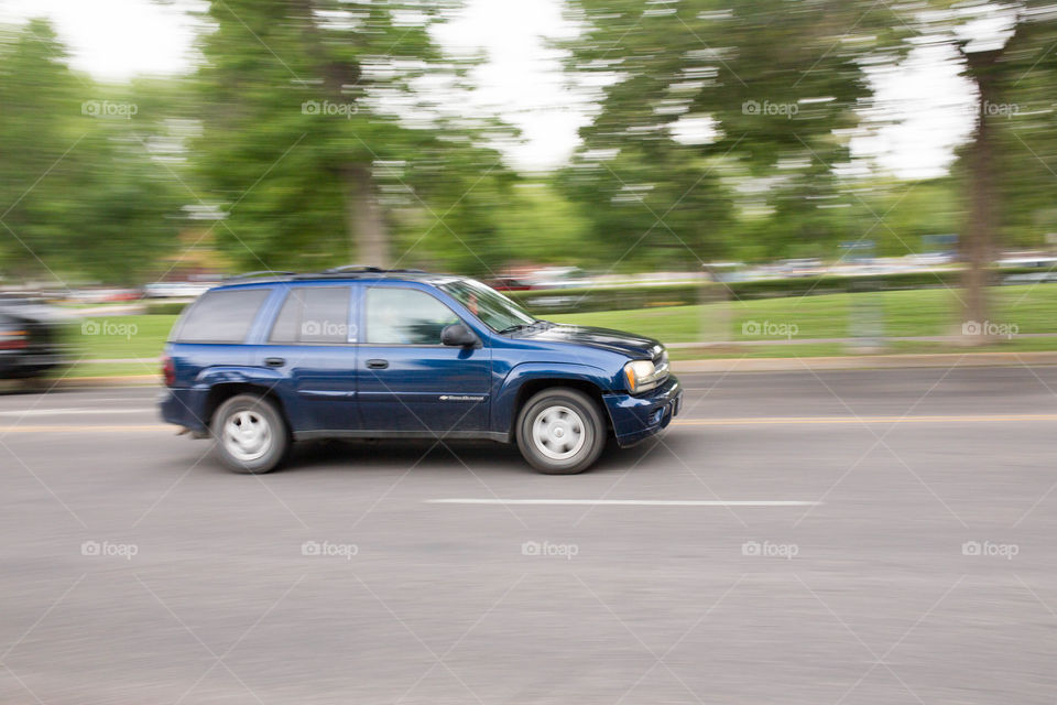 speeding suv