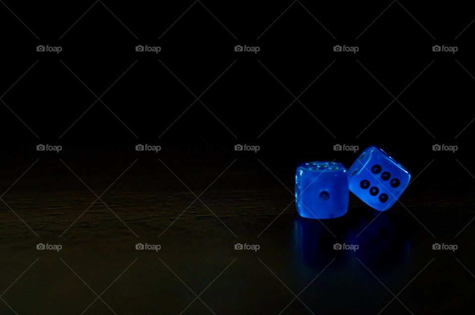 Blue dice