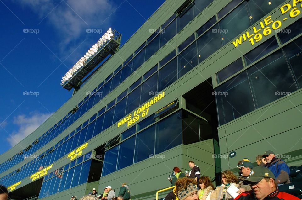 Stadium. Lambeau Field home of the Green Bay Packers in Wisconsin Illinois.