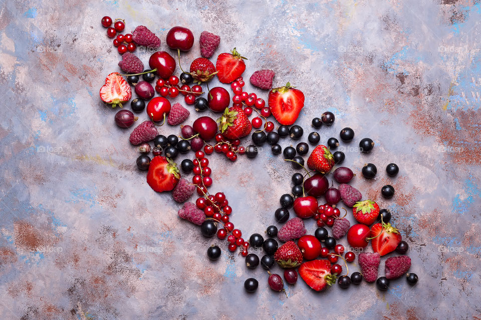 Frame of berries