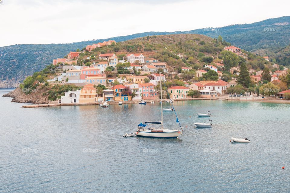 Small village in Kefalonia Greece 