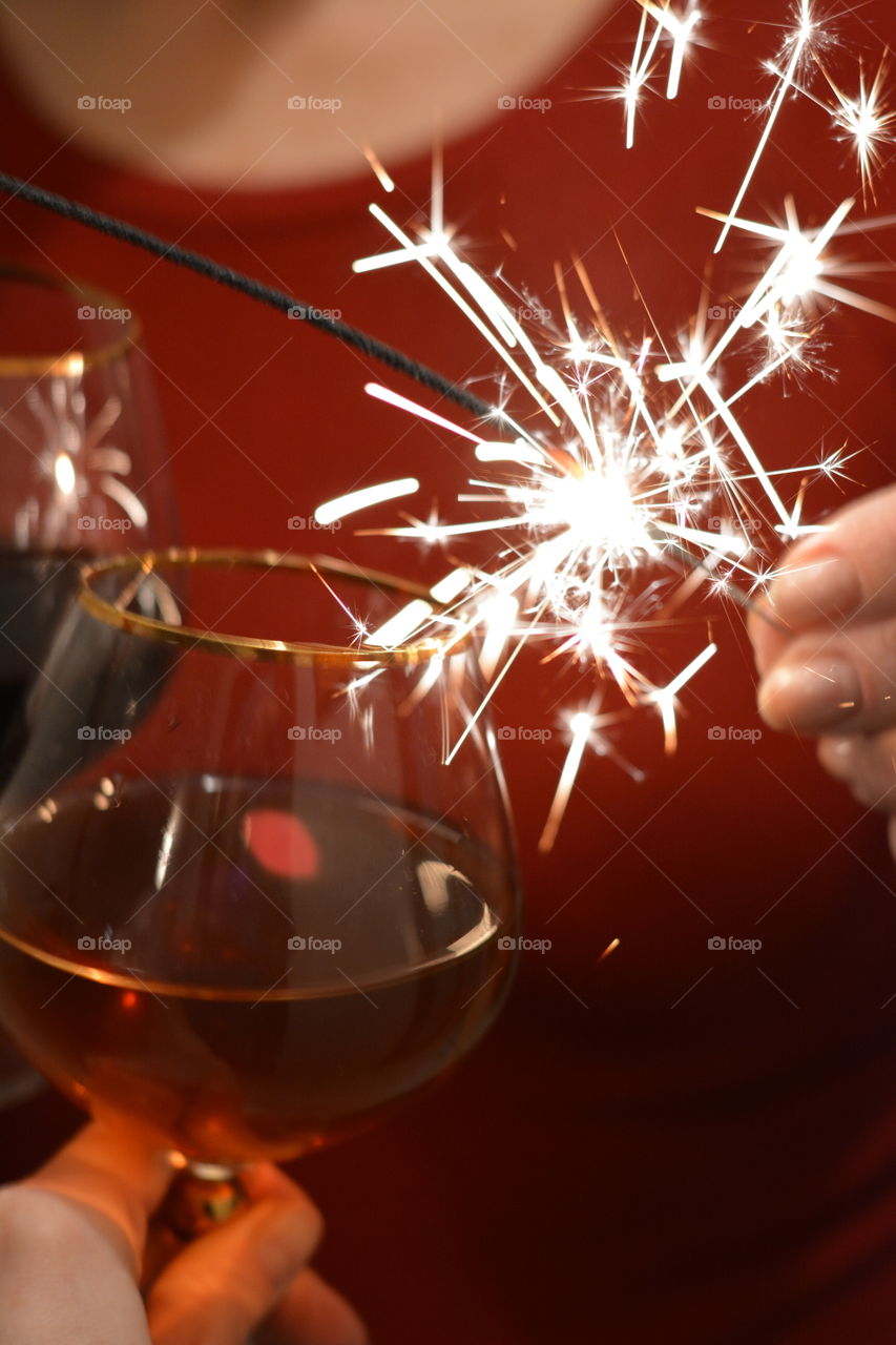 drink wine friends New year sparkle