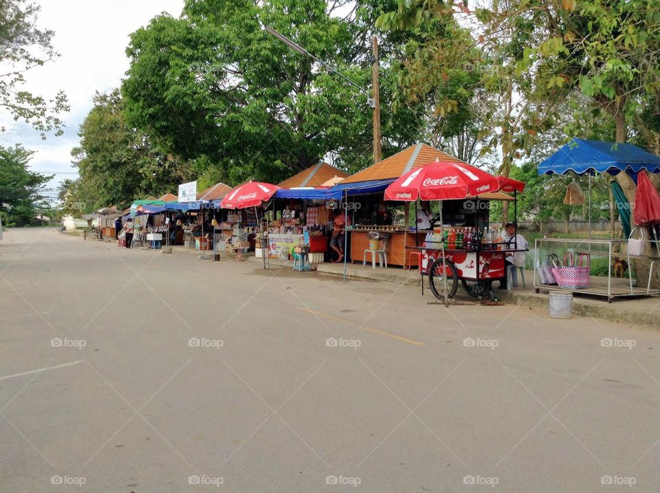 Thailand street market at Chaiya, Surat Thani