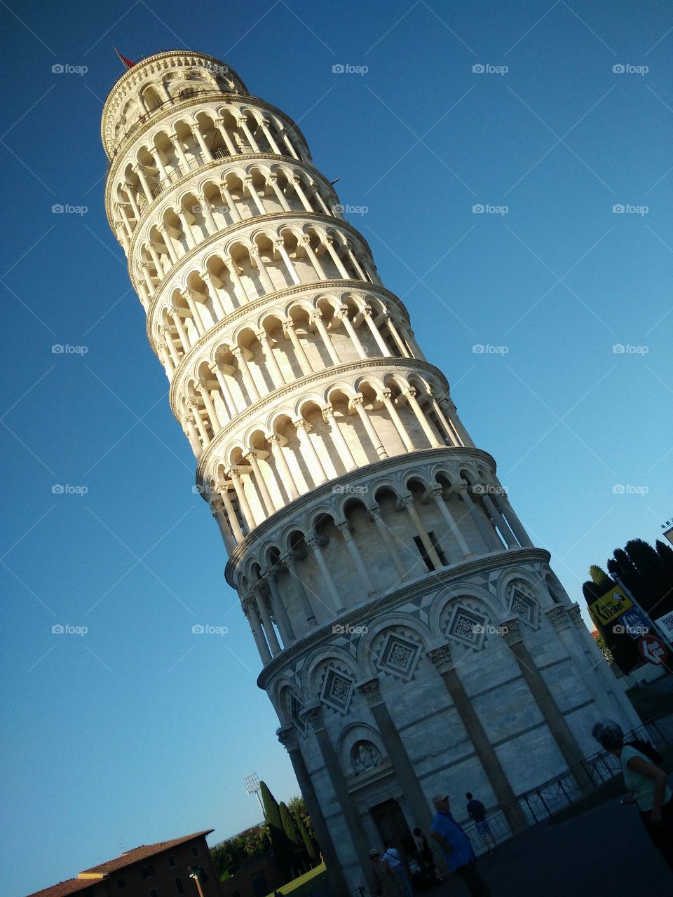 Tower of Pisa. One of the most famous tower, the inclined one of Pisa. Italian'art.