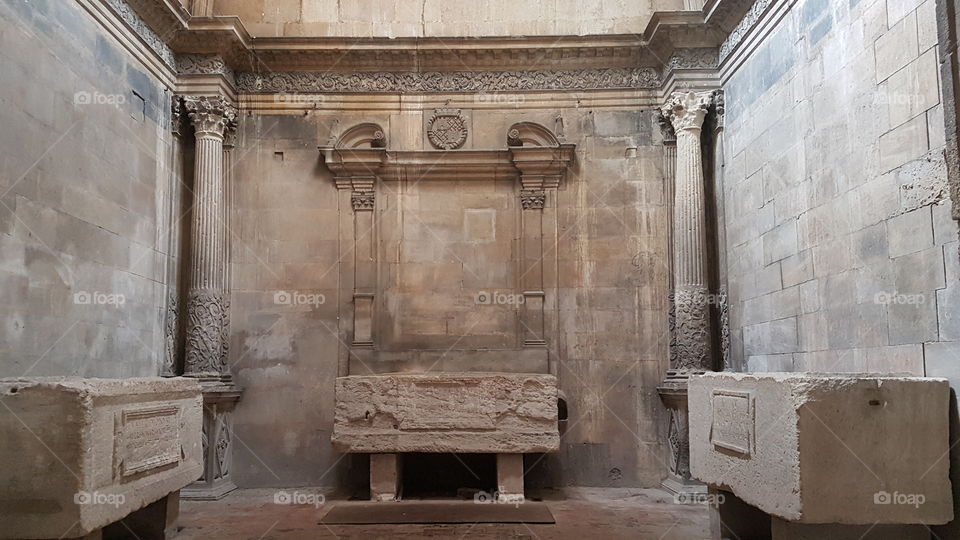 Chapel in the Saint-Honorat des Alyscamps church, Arles, Provence, France.