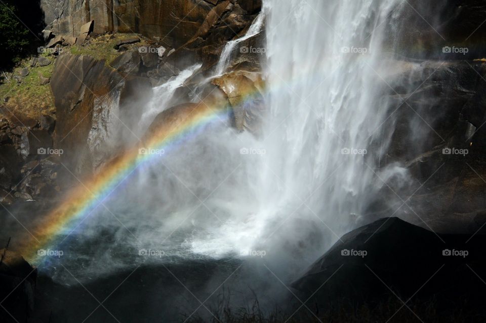 Rainbow over the falls