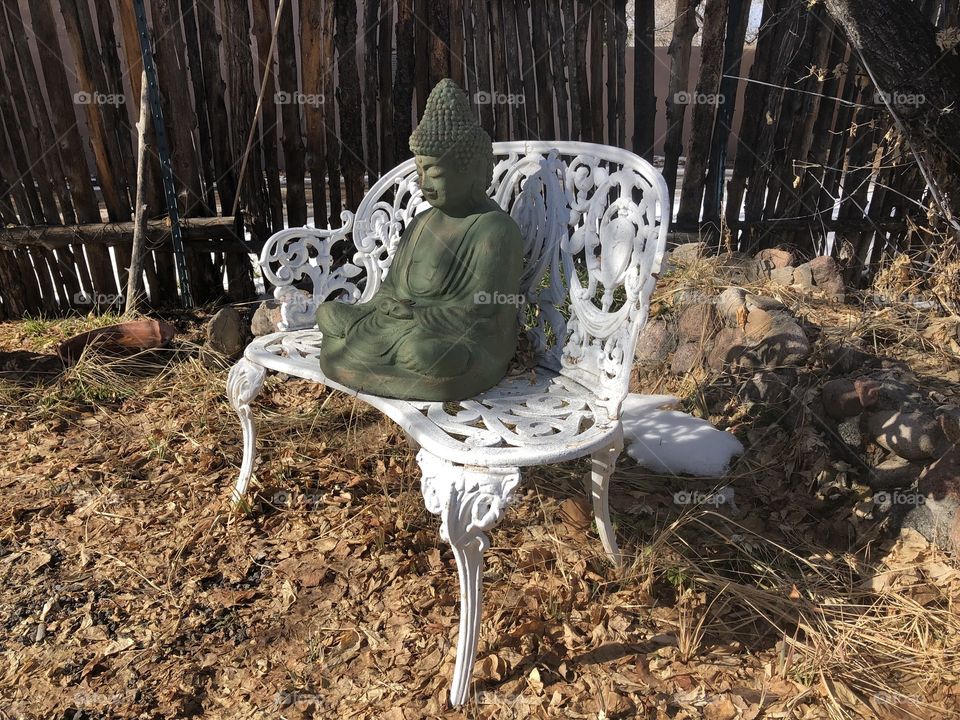 Buddha on Garden Seat 2