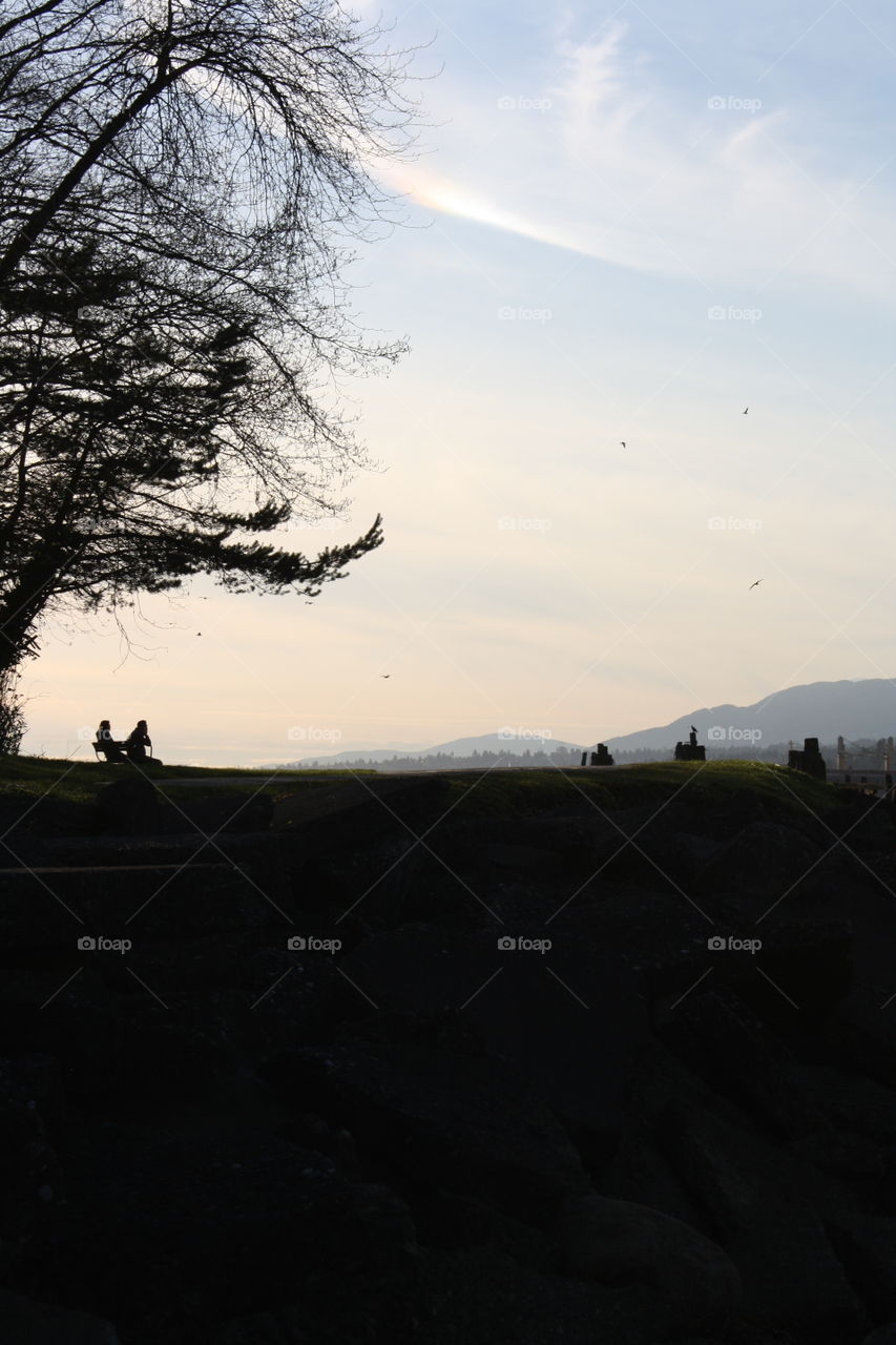 Silhouette at sunset