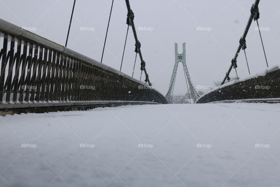 The bridge snow