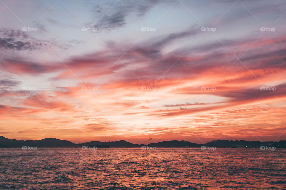 Dreamy sunset over the sea