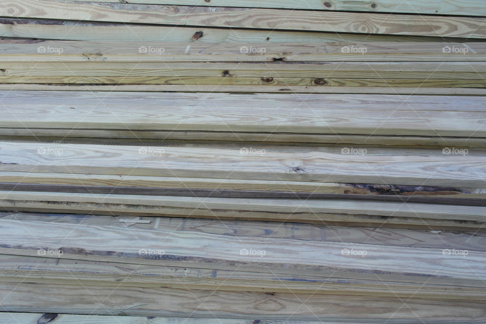 Weathered picnic table top