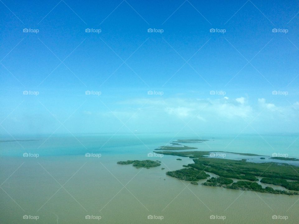 Ocean off of Belize 