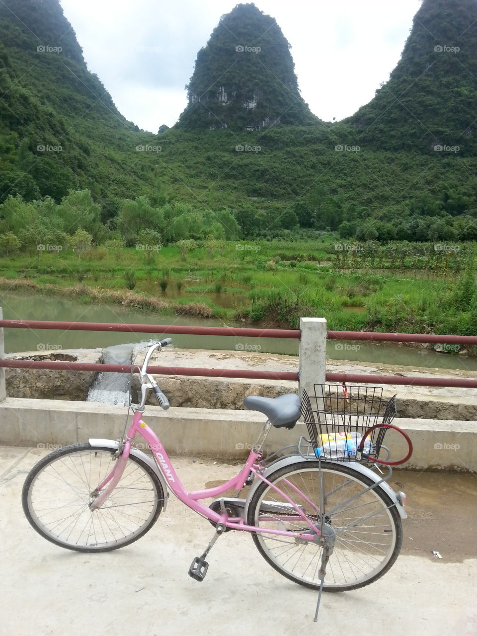 Biking in China mountains
