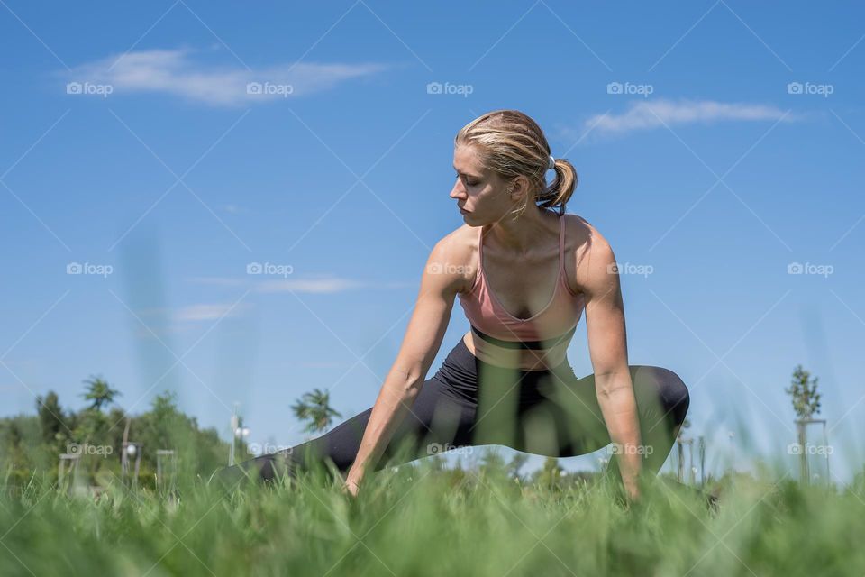 woman working out