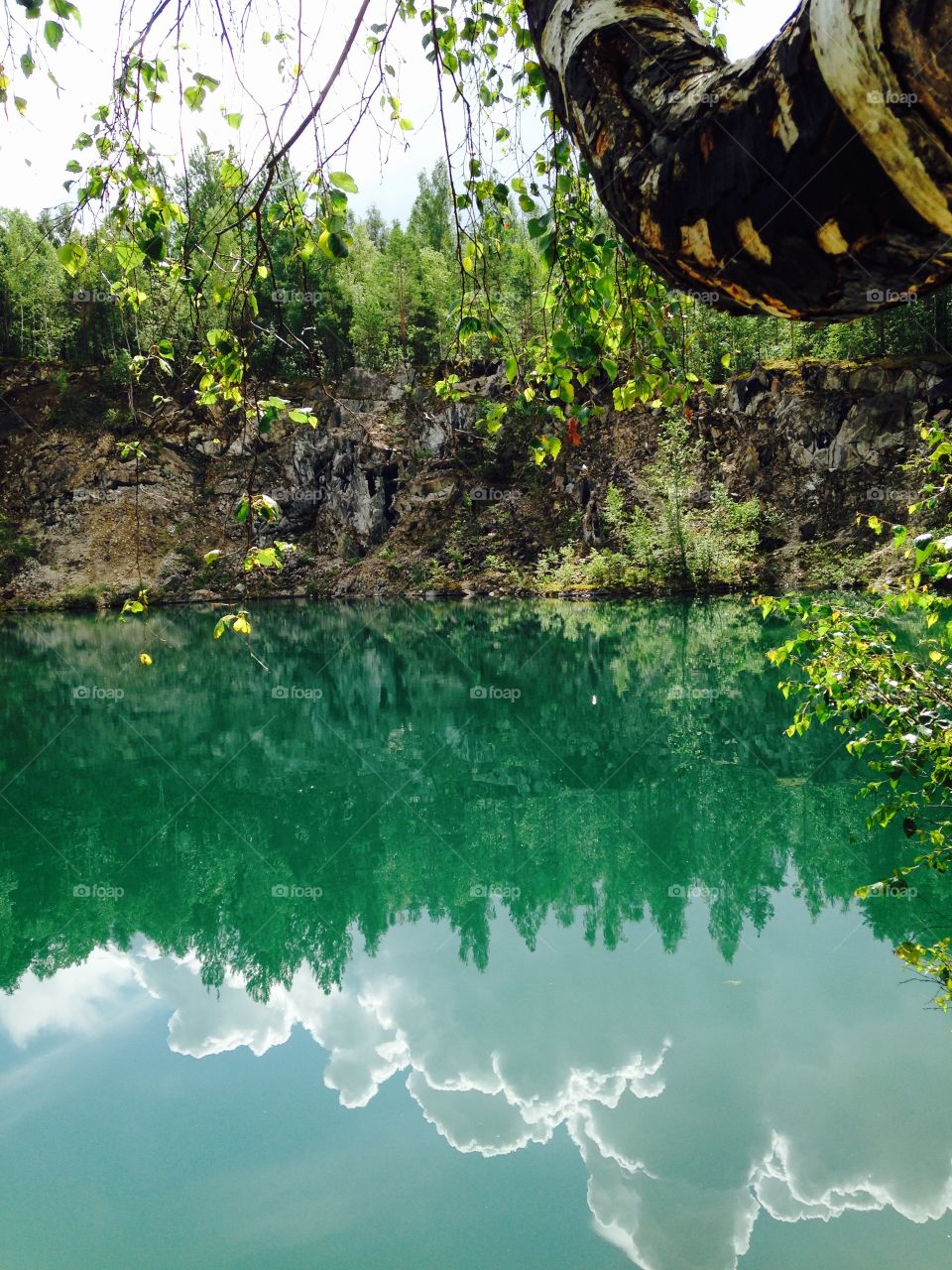 Limestone quarry. Limestone quarry