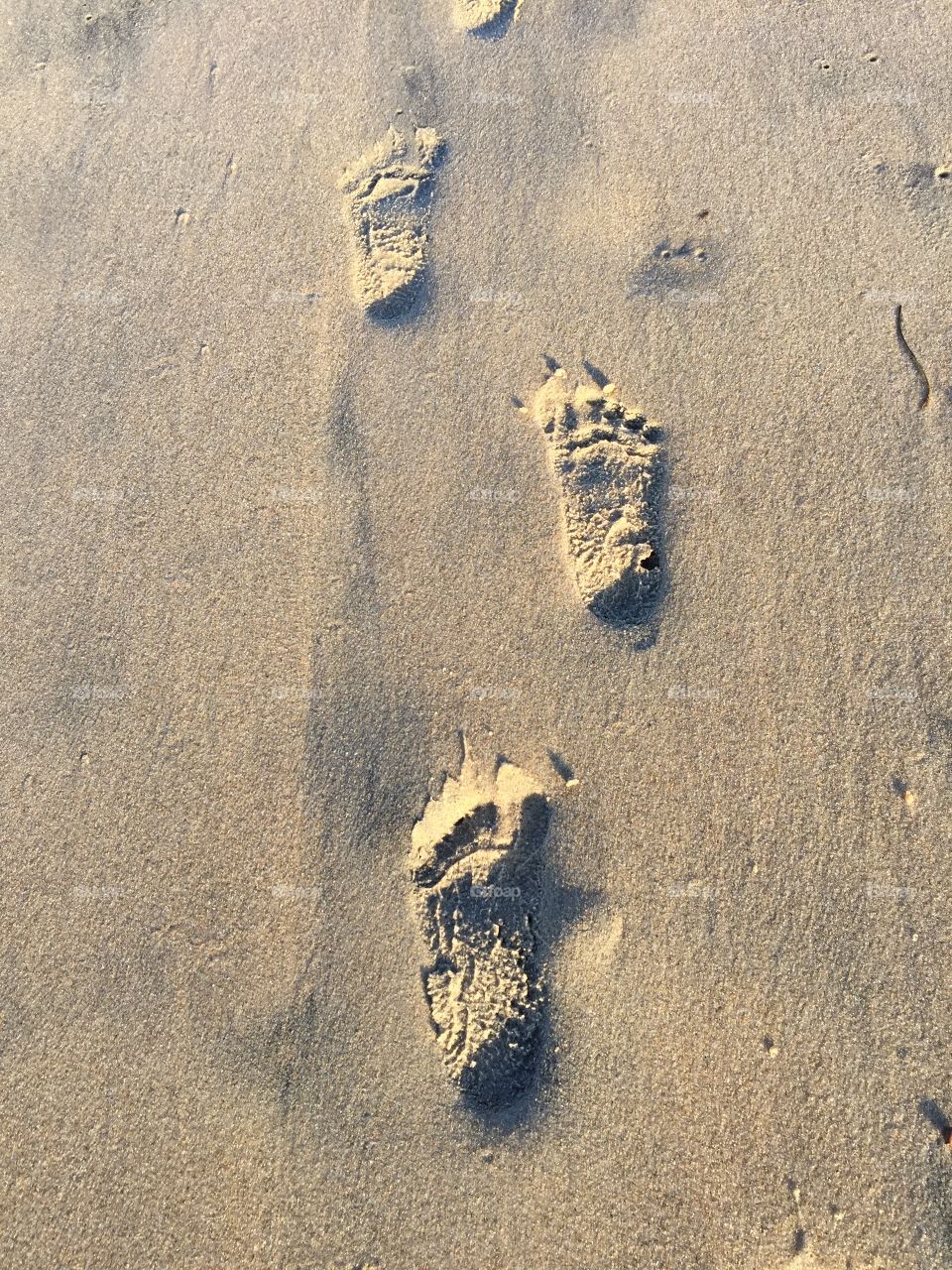 Baby footprints in the sand