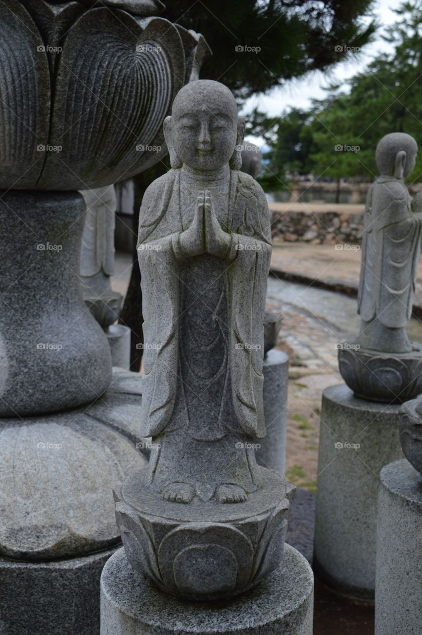 Buddha Statue On Miyajima Island Japan