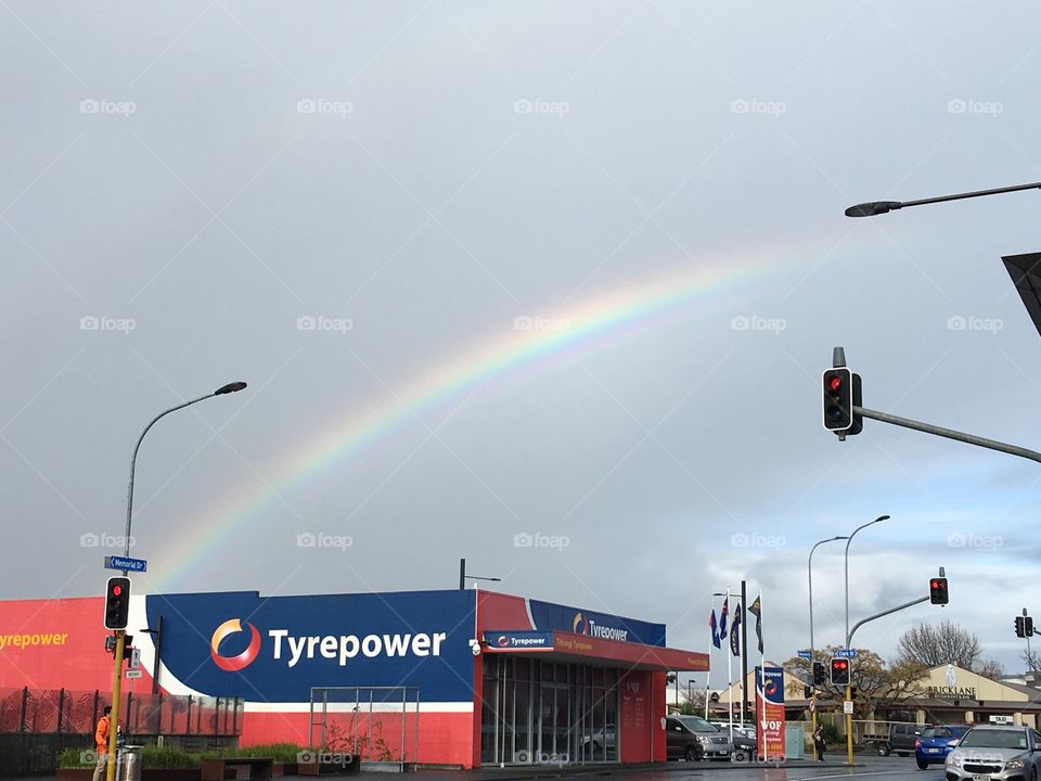 Rainbow, seen from New Lyn 
