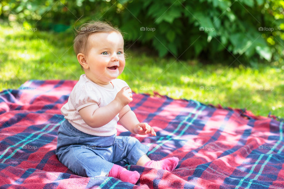 Baby in the garden