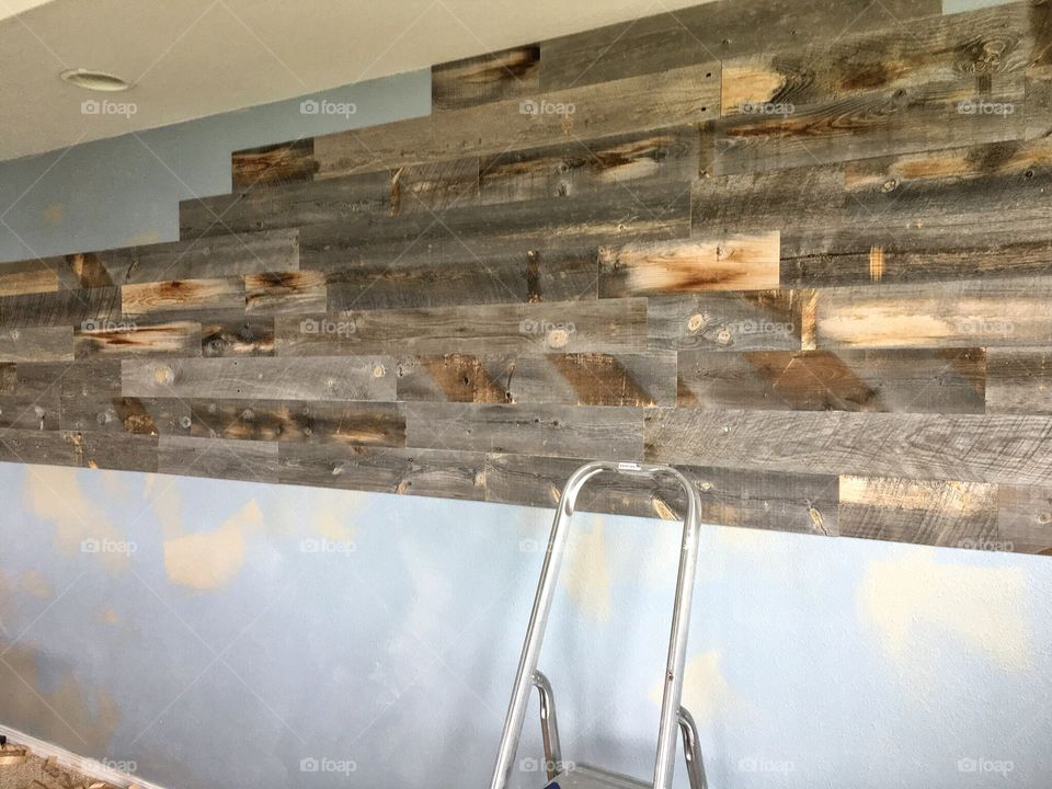 Home improvement using reclaimed wood