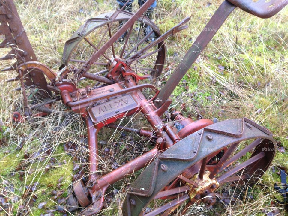 Old Swedish rusty mower