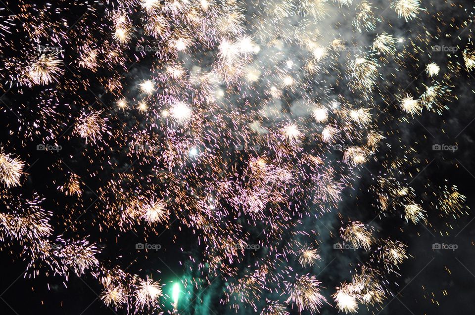 Fireworks at night