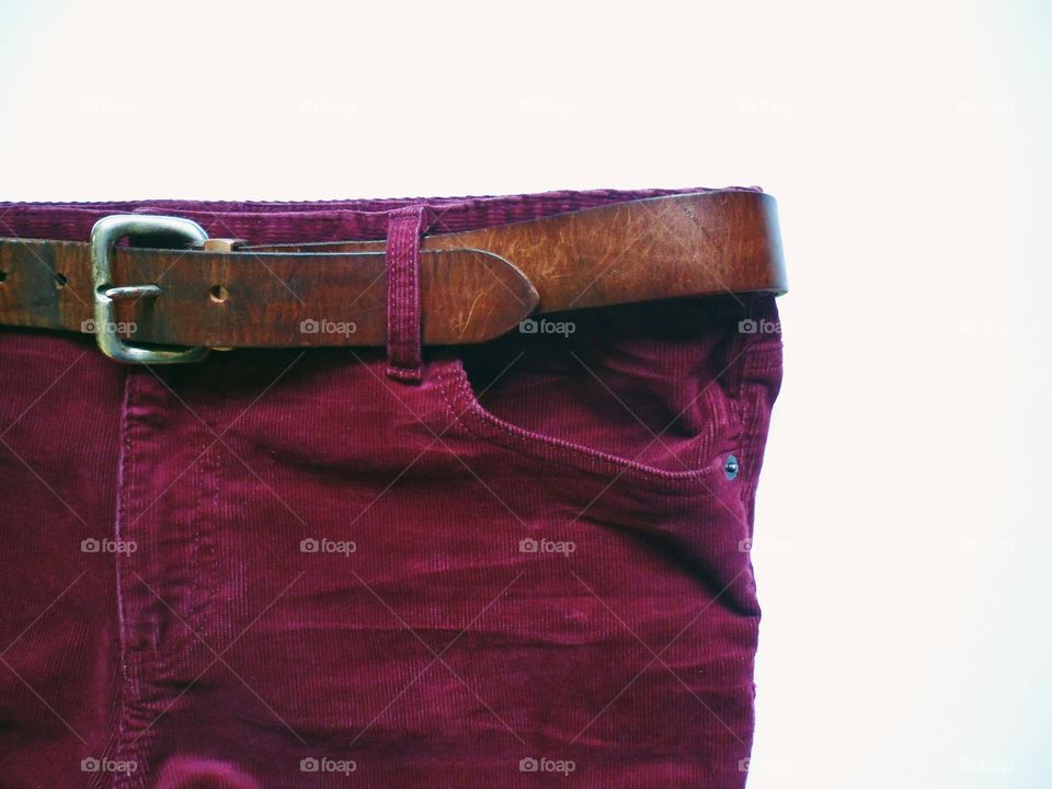 Velvet maroon pants