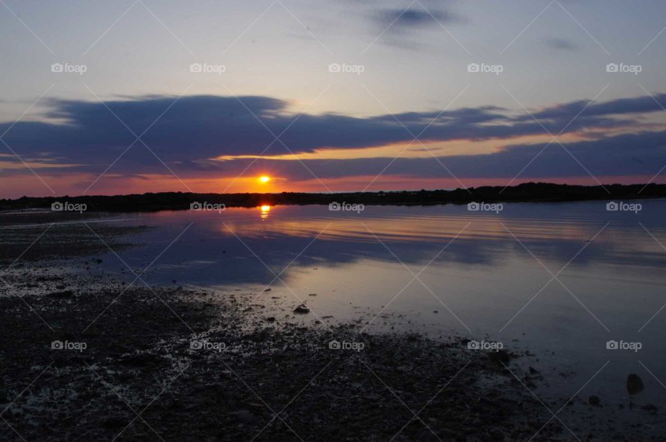 Sunset at le Croisic  Loire atlantique   France