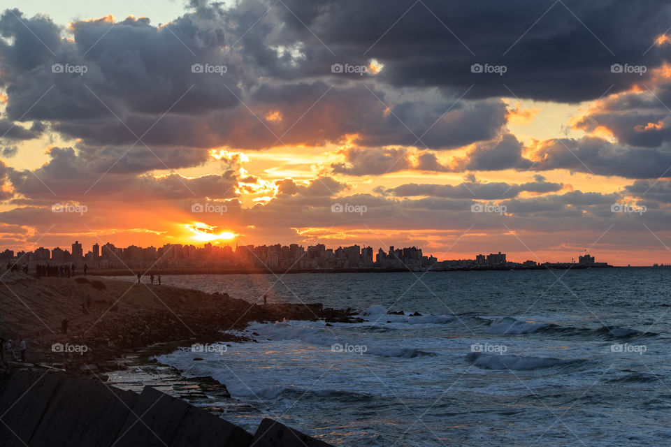 Sunset in Alexandria Egypt