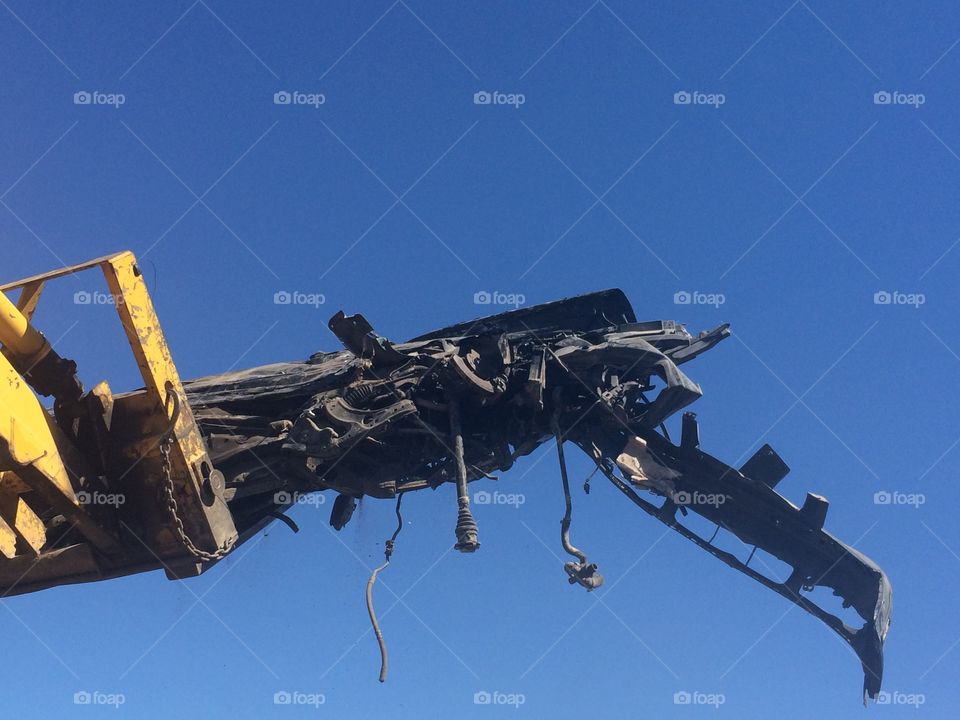 Remains of car