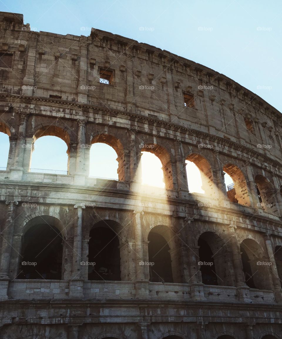 Rays coming from coliseum