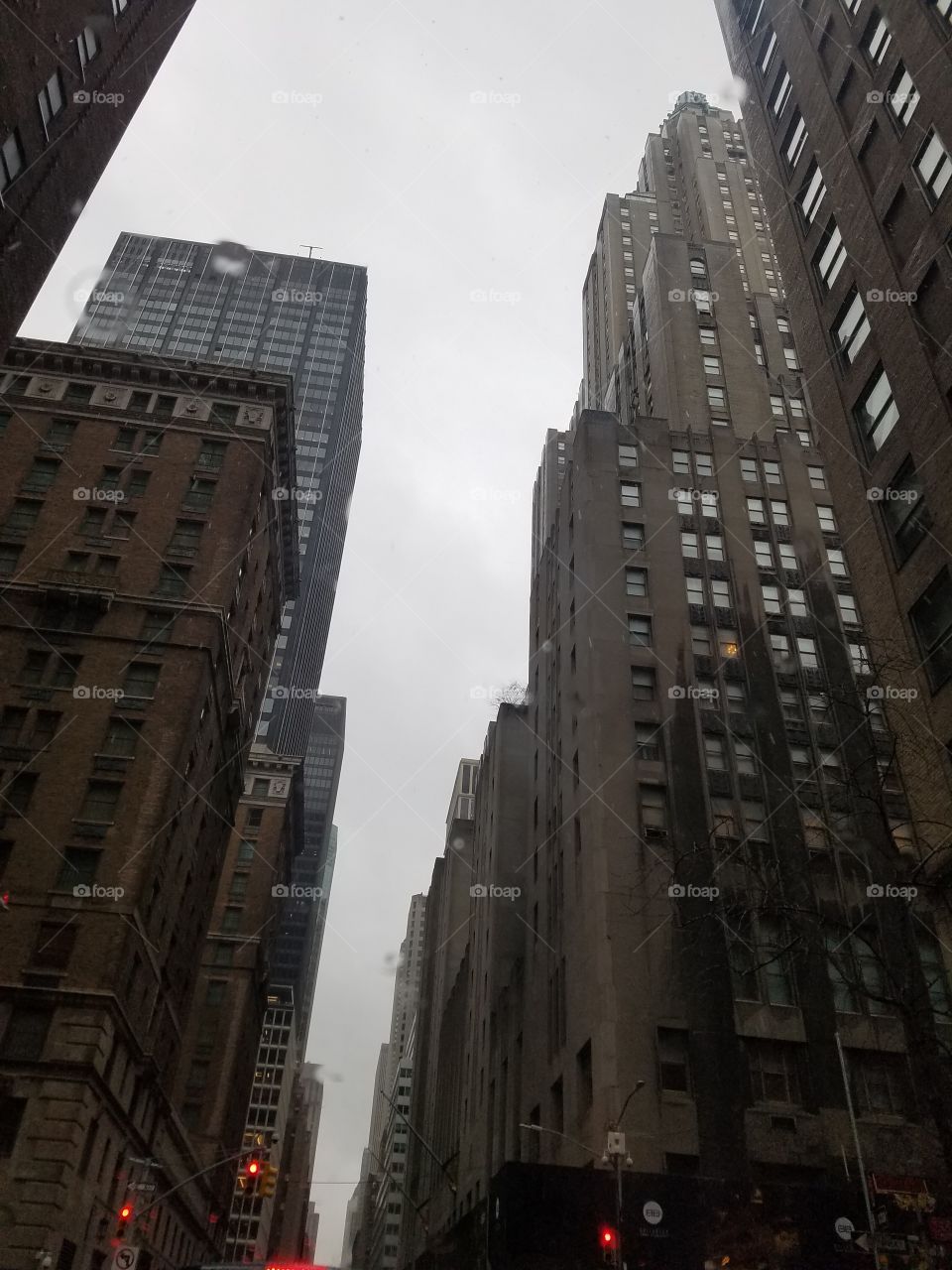 New York city skyline from the street