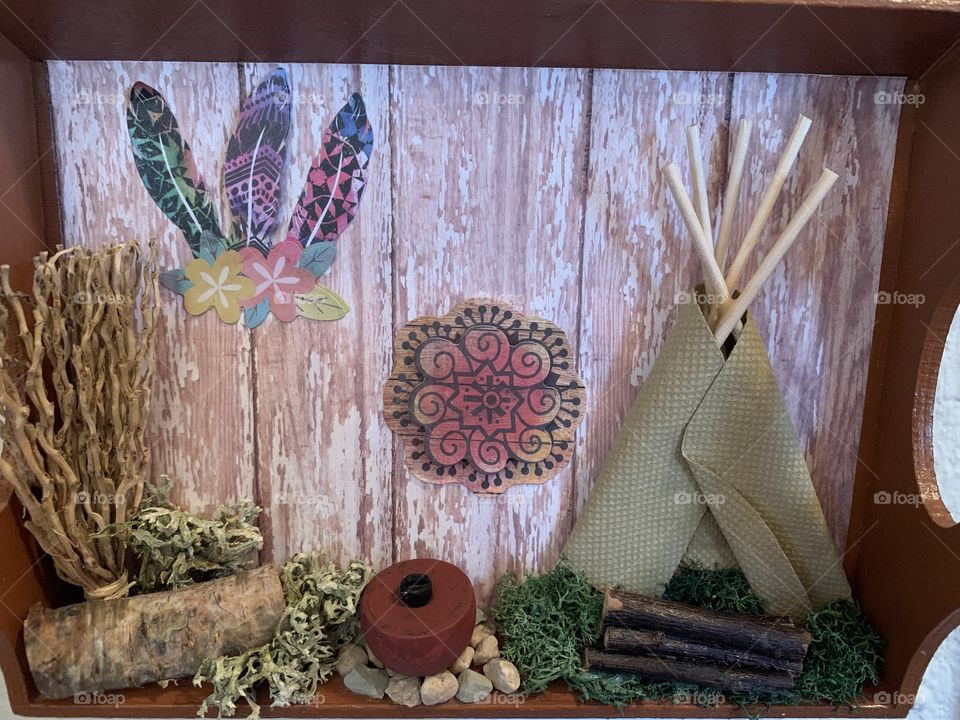 This was a shadow box I made for the craft show