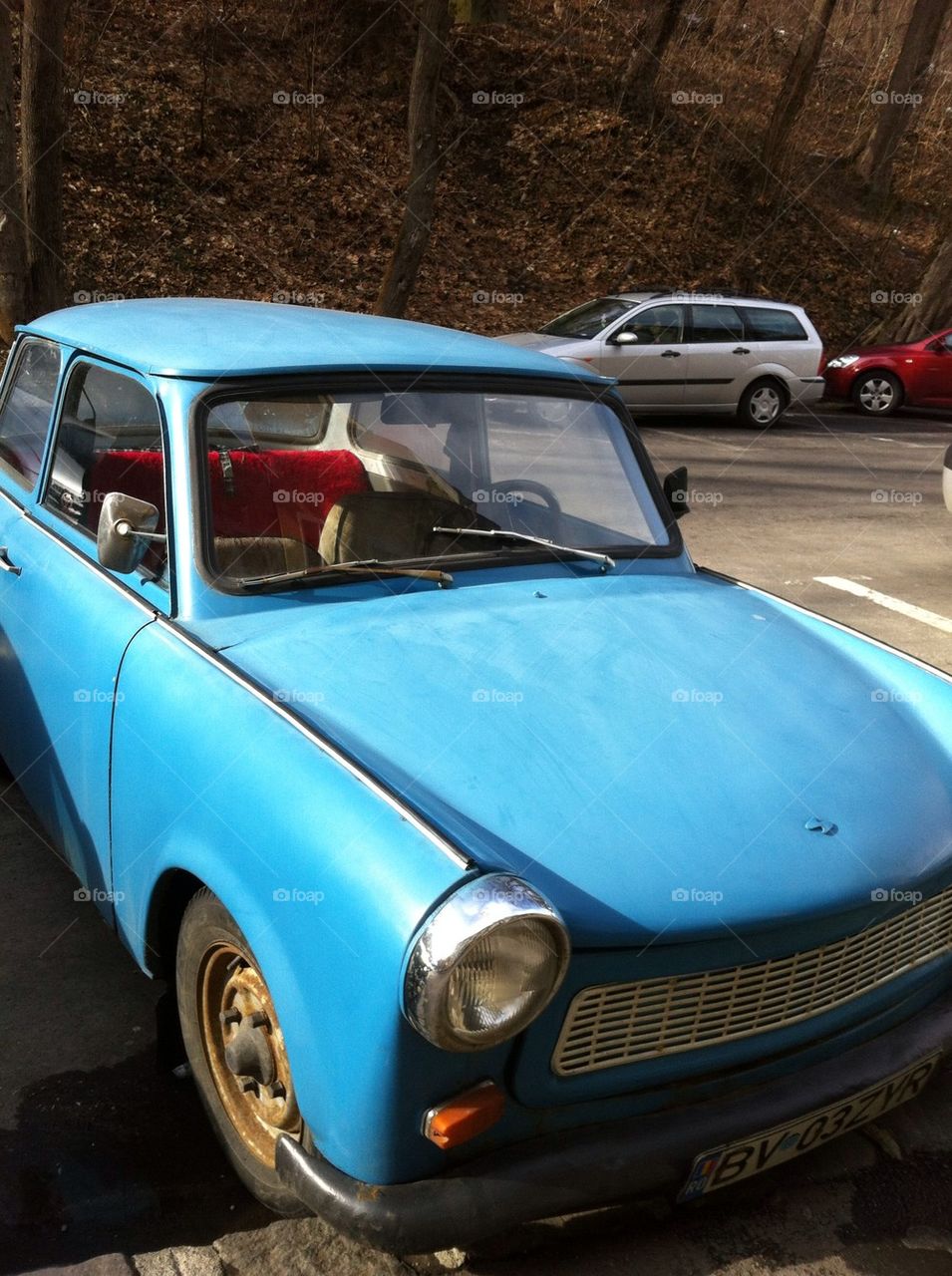Old blue Trabant