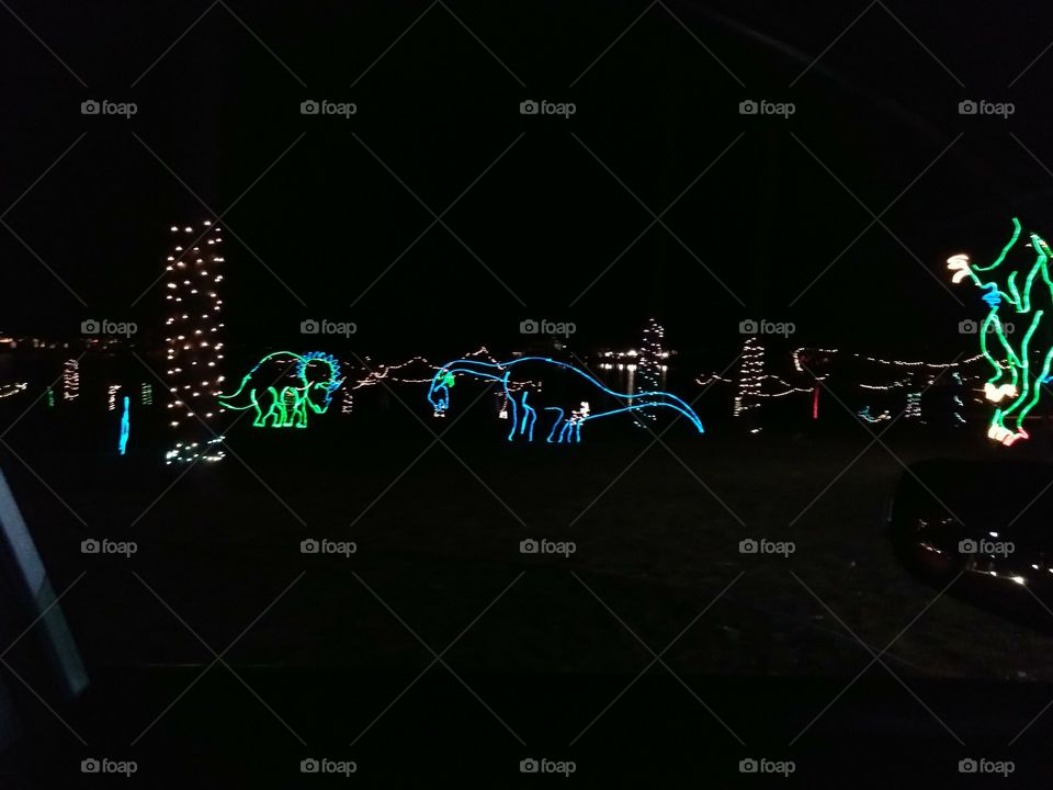 dinosaur holiday lights