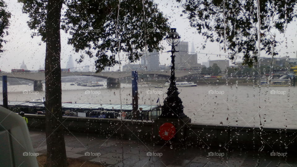 My day in London was  rainy