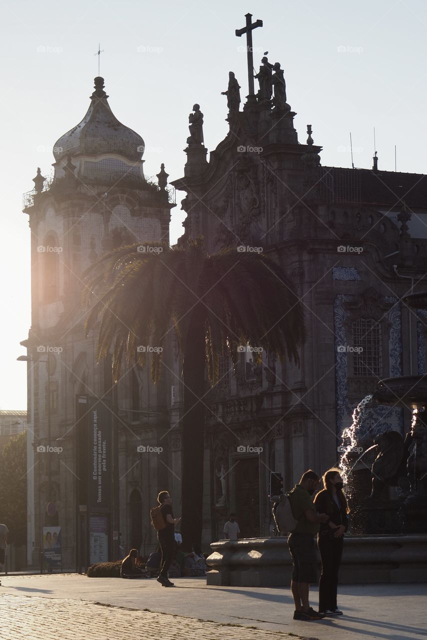 Sunshine on a church in Porto 
