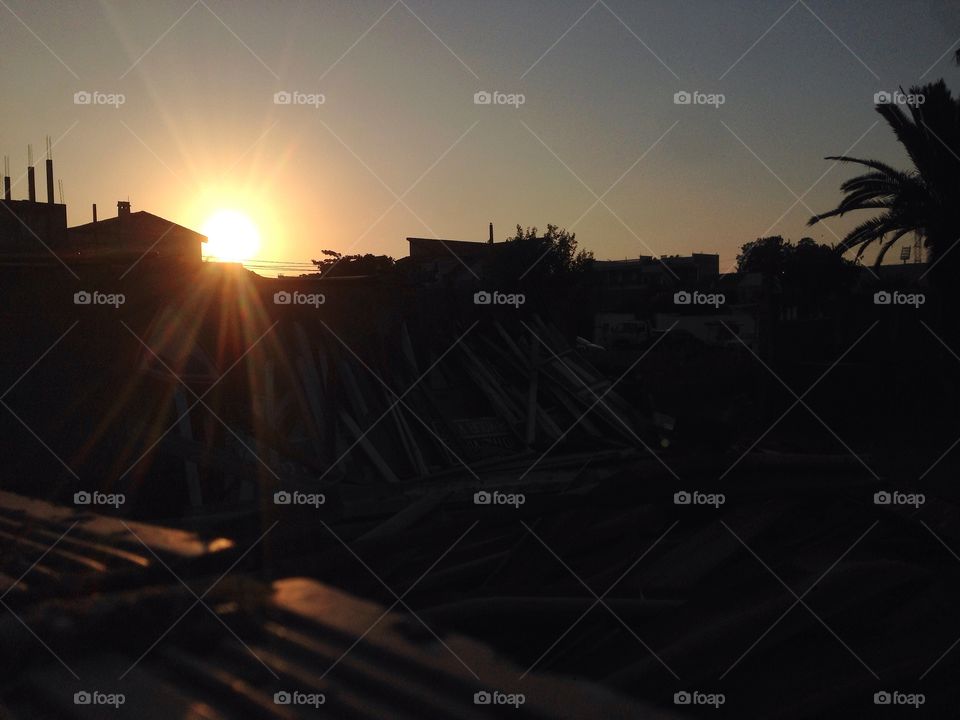 Couché de soleil en Rouiba ,Algérie 