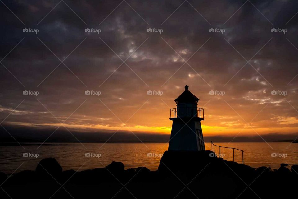 Lighthouse in sunset